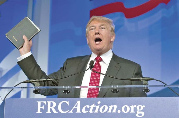 Trump panders to Conservative Christians that his 2nd favorite book is the Bible - yet he can't quote one verse.